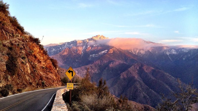 Positive Travel Guide California Highway in mountains