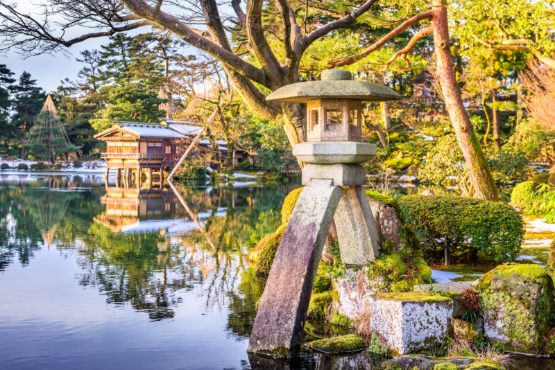 Japanese garden, Kanazawa, Japan 