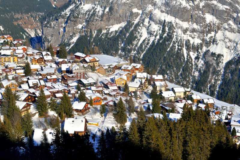 Positive Travel Best Sustainable Ski Resorts in Switzerland Murren ski village of Interlaken