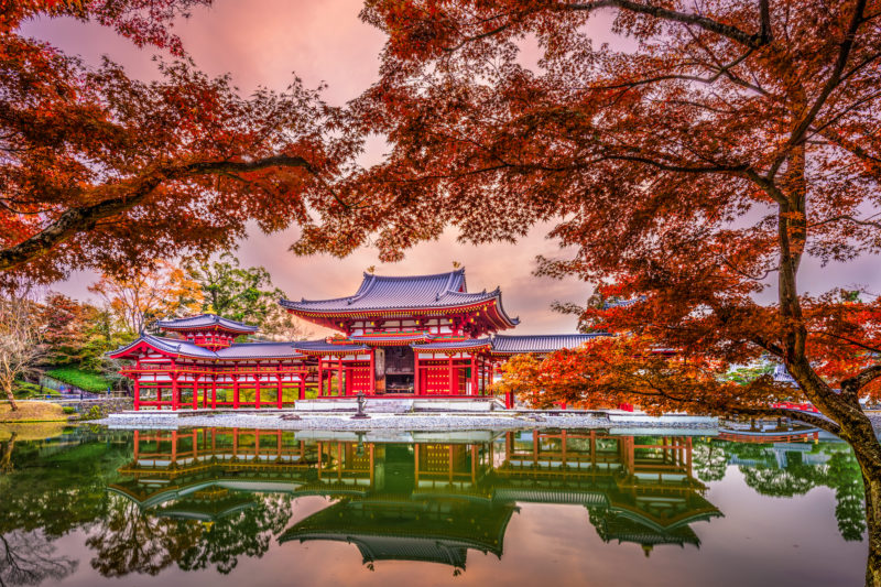 Byodoin Temple during autumn season, Uji, Kyoto, Japan